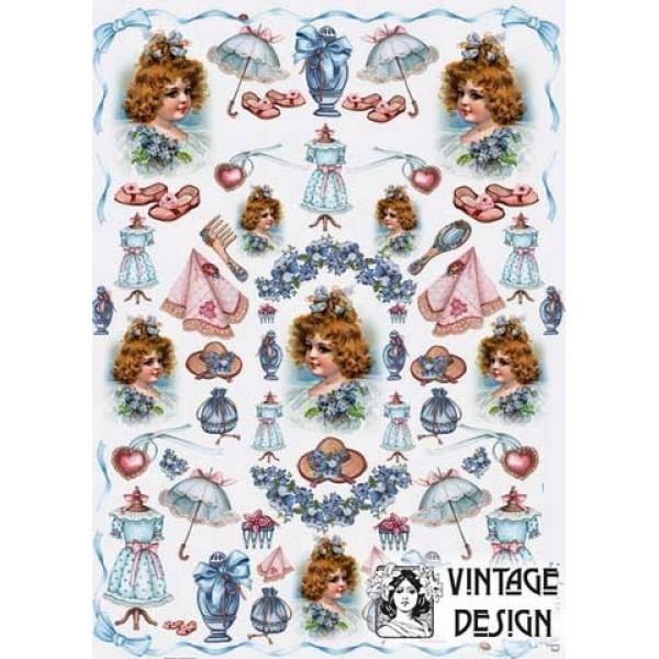 Декупажная карта 50*70 см "Бонни" (Vintage Design)