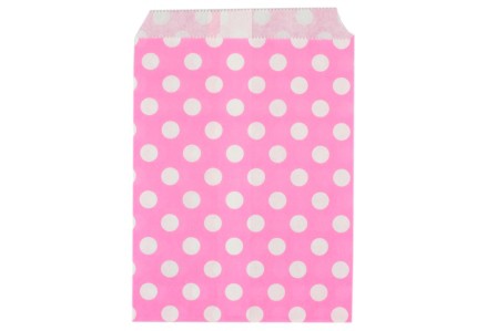 Пакет бумажный 13*17 см, цвет Горох на розовом, 1 штука