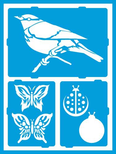 Трафарет Americana Птички, Бабочки (Decoart)