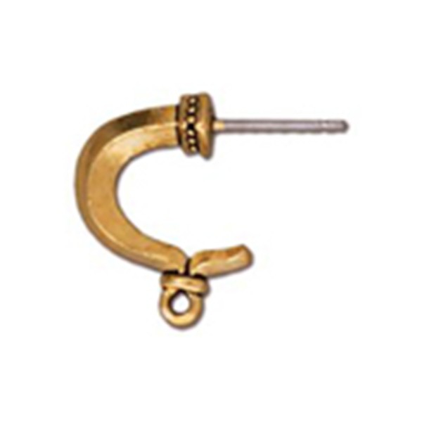 Пуссеты TierraCast "Греческий обруч", античное золото, 1 шт.