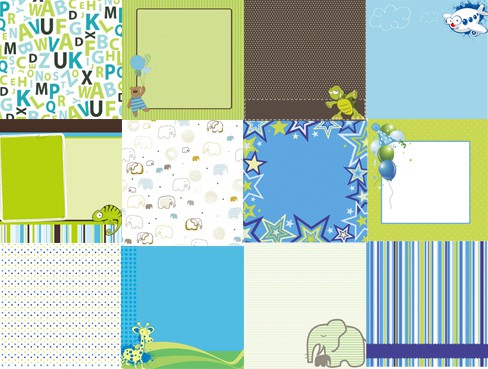 Набор дизайнерской бумаги "Наш малыш", 36 листов, плотность 100 г/м2 (Scrap Inspiration)