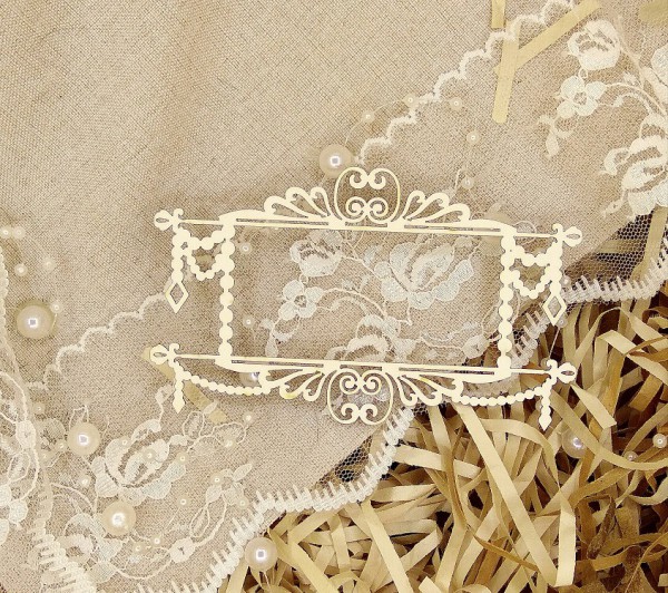 Рамочка из чипборда "Прямоугольная рамка с подвесками" (Арт-студия Матрешка, Россия)