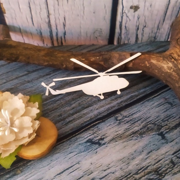 Фигура из чипборда "Вертолет Ми-8" из коллекции Мужские игрушки (Арт-студия Матрешка, Россия)