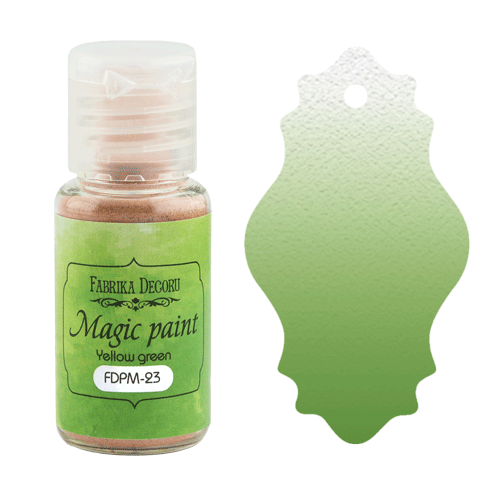 Сухая краска "Magic paint", цвет Жёлто-зелёный, 15мл (Фабрика Декору, Украина)  