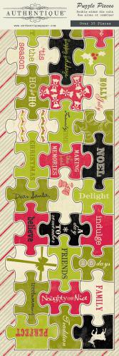 Набор вырубок "Паззлы", 2 листа, из коллекции Joyous (Authentique)  