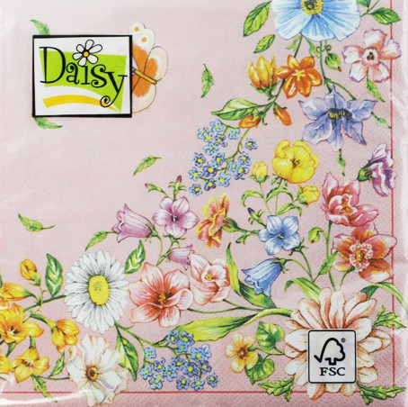 Салфетка 33*33 см "На каждый день" Розовая, 1 штука (Daisy, Польша)