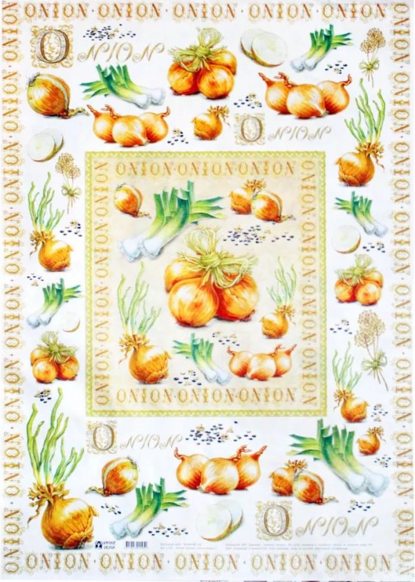 Декупажная карта 50*70 см "Золотистый лук " (Vintage Design)