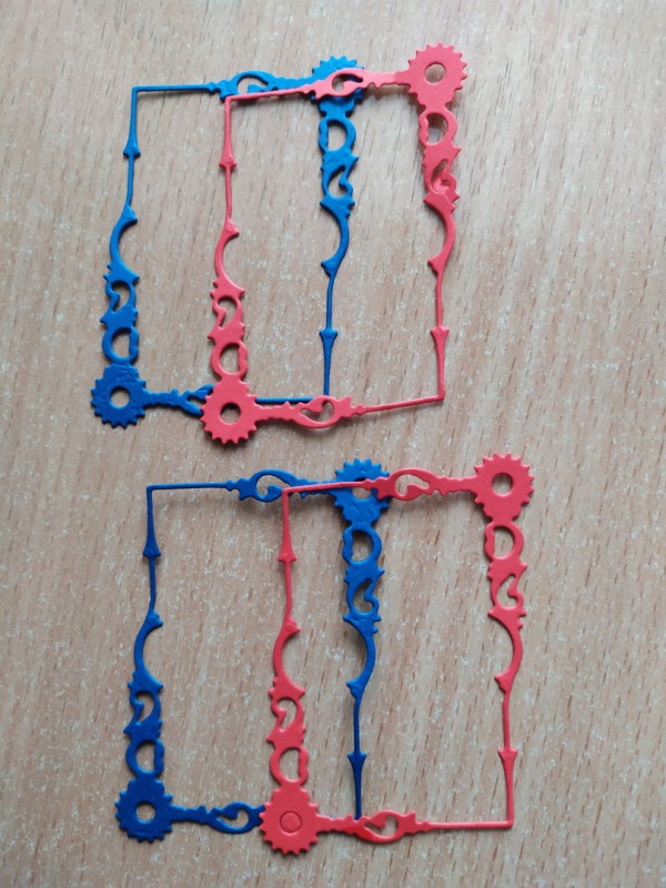 Набор вырубок из картона "Рамочки с шестеренками", 4 шт.