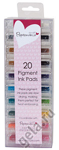 Набор мини штемпельных подушек, 20 цветов (Papermania)