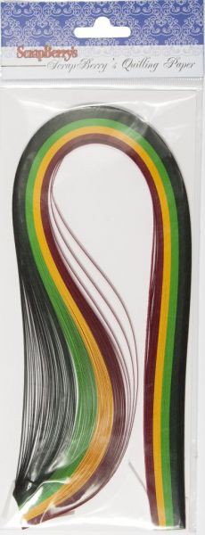 Бумага для квиллинга, ширина 3 мм,  МИКС 100 полосок (Scrapberry's) 