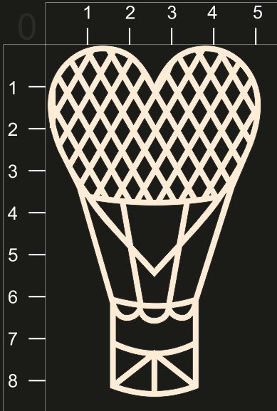 Фигура из чипборда "Воздушный шар-сердце" (By Mama Yaga, Россия) 