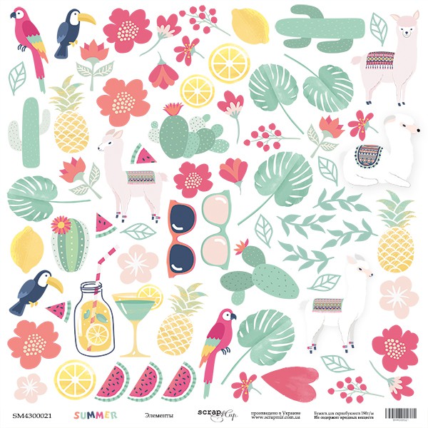 Бумага из коллекции "Summer" Картинки для вырезания (Скрапмир, Украина)