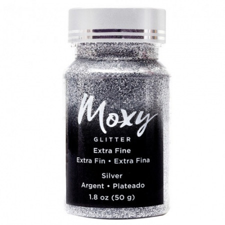 Глиттер в баночке "Moxy" Extra Fine, цвет Серебро, 42 гр. (American Crafts)  