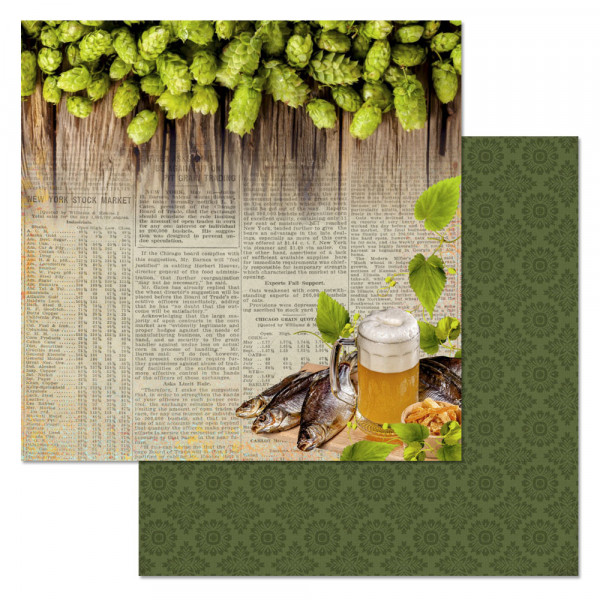 Бумага из коллекции "Пивная" Мужская трапеза (ScrapMania)