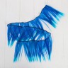 Трессы прямые Короткие, длина 15 см, 100 см, 1 шт., цвет Сине-голубой