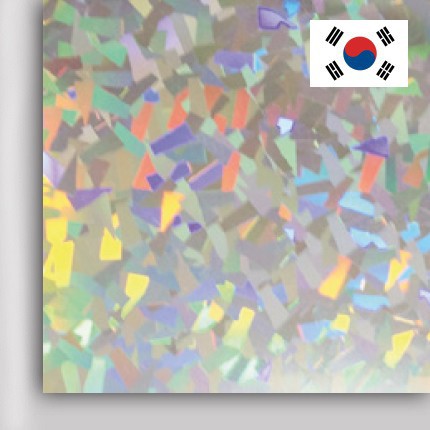 Термотрансферная пленка с голографическим эффектом, цвет Серебро, размер по выбору (Корея)