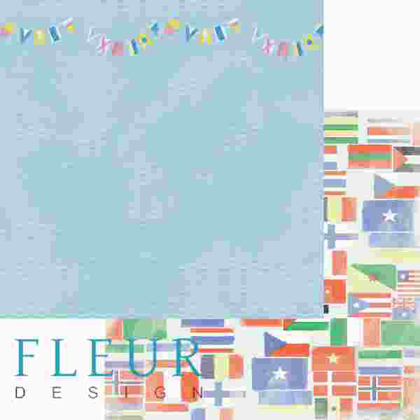 Бумага из коллекции Морская прогулка "Флаги" (Fleur Design) 