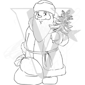 Штамп силиконовый "Дед Мороз", коллекция Новый год 