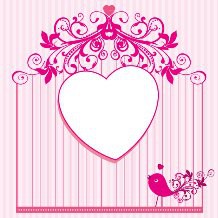 Бумага дизайнерская "Сердце с птичкой"