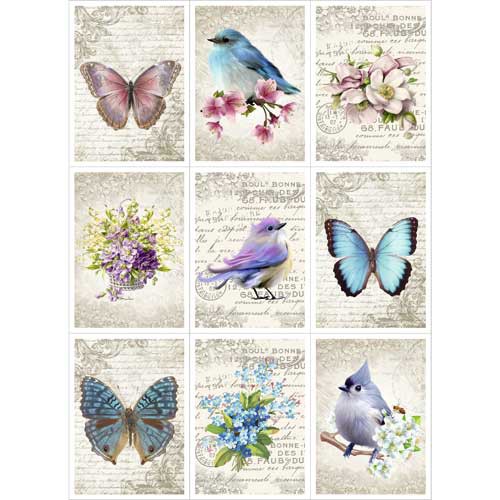 Скрап-карта "Оттенки аквамарина, Карточки, А4 (ScrapMania)