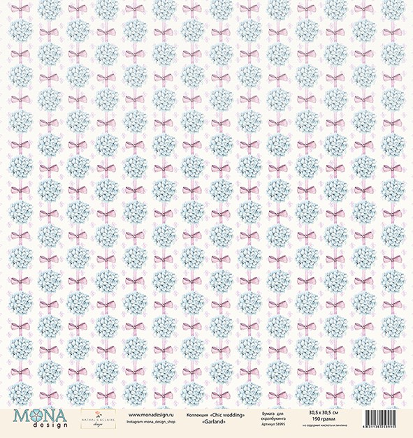 Бумага из коллекции "Chic Wedding" Garland (Mona design)