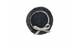 Миниатюрная дамская шляпка плетеная, цвет Черный (Art of Mini)