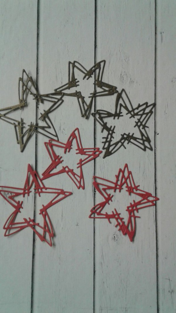 Набор вырубок из картона "Оригинальные звезды", 6 шт.