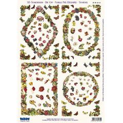 Вырубная аппликация "Цветочные рамки"