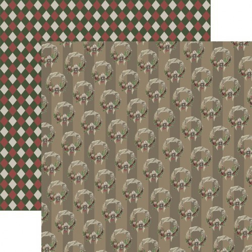 Бумага из коллекции Рождество Кевина "Новогодний венок" (Ажур, Россия)  