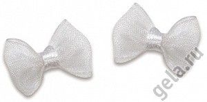 Набор бантиков из капрона, 2 см, цвет Слоновая кость, 10 шт. (Knorr Prandell)