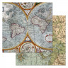 Набор бумаги 20*20 см из коллекции "Фономикс. Карты" Том 2, 12 листов (ScrapMania)