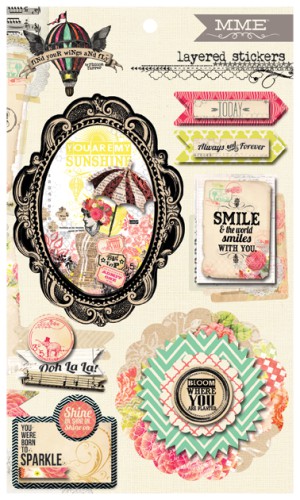 Набор многослойных стикеров из кардстока Up and Away (My Mind's Eye)