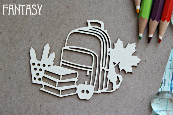 Чипборд из коллекции "Школа" Школьный рюкзак (Fantasy, Россия)