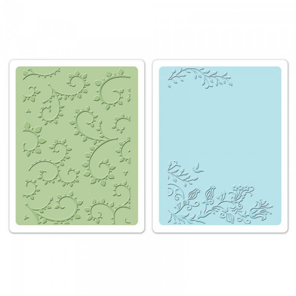 Набор из двух текстурных папок для тиснения "Увядающий сад" (Sizzix)