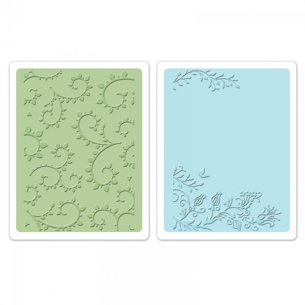 Набор из двух текстурных папок для тиснения "Увядающий сад" (Sizzix)