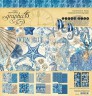 Набор бумаги 30,5*30,5 см Ocean Blue, 8 листов (1/2 полного набора) (Graphic45) 