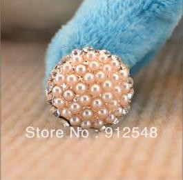 Декоративное украшение, диаметр 20 мм, цвет Светлое золото/Белый