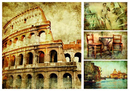 Бумага рисовая для декупажа "Римские каникулы", 29,7*42 см, 1 лист (Другие люди)