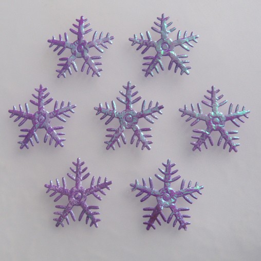 Снежинки мягкие Лиловые, большие 