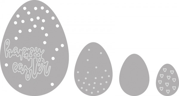 Набор ножей для вырубки "Пасхальные яйца", 4 штуки (Rayher)