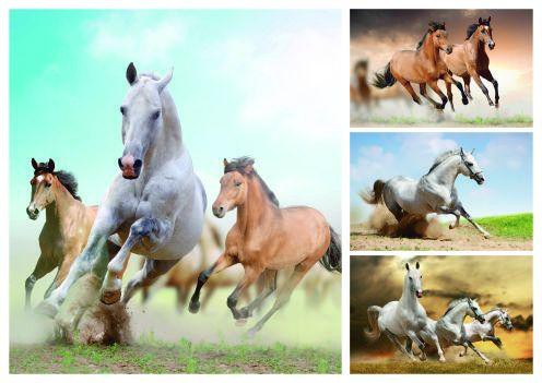 Бумага рисовая для декупажа "Кони", 29,7*42 см, 1 лист (Другие люди)