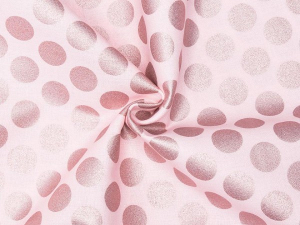 Ткань для пэчворка Riley Blake, коллекция Glam Girl, хлопок 100%, цвет Розовый/Горох, размер отреза по выбору (США) 