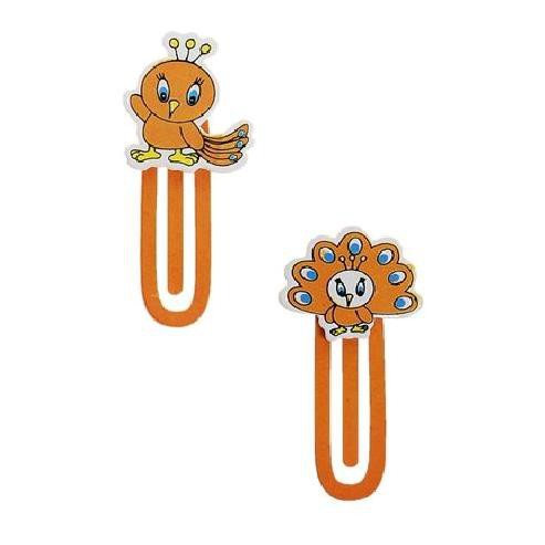 Деревянная декоративная скрепка, цвет Оранжевый (Россия)