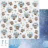 Набор бумаги из коллекции "Снежная акварель", 12 листов (FLEUR design)