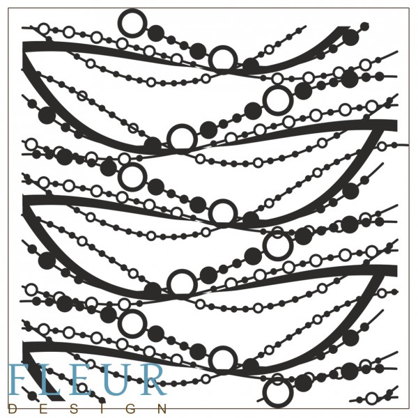 Штамп силиконовый Гирлянда из коллекции "Новогодняя" 10,5*10,5 см (FLEUR design)
