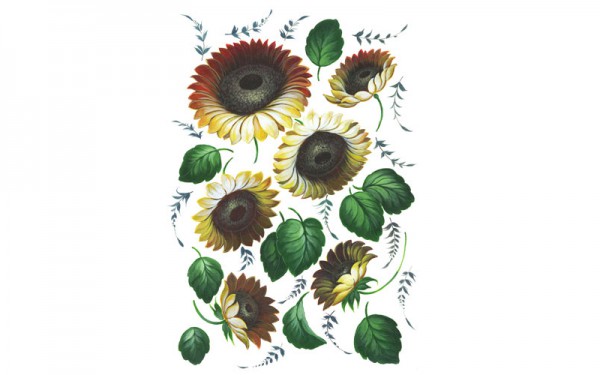 Бумага рисовая для декупажа "Подсолнухи" формат А4, 1 лист (Craft Premier)