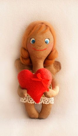 Набор для изготовления текстильной игрушки "Ангел-девочка" из коллекции Angel's Story, рост 21 см 