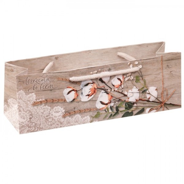 Пакет подарочный горизонтальный "Лёгкости во всем" 24*8*7 см