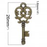 Металлическая подвеска "Ключ #5", цвет Античная бронза