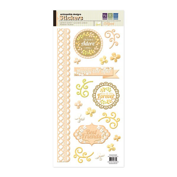 Стикеры из кардстока тисненые из коллекции Tres Elegant (WeRMemory Keepers) 
